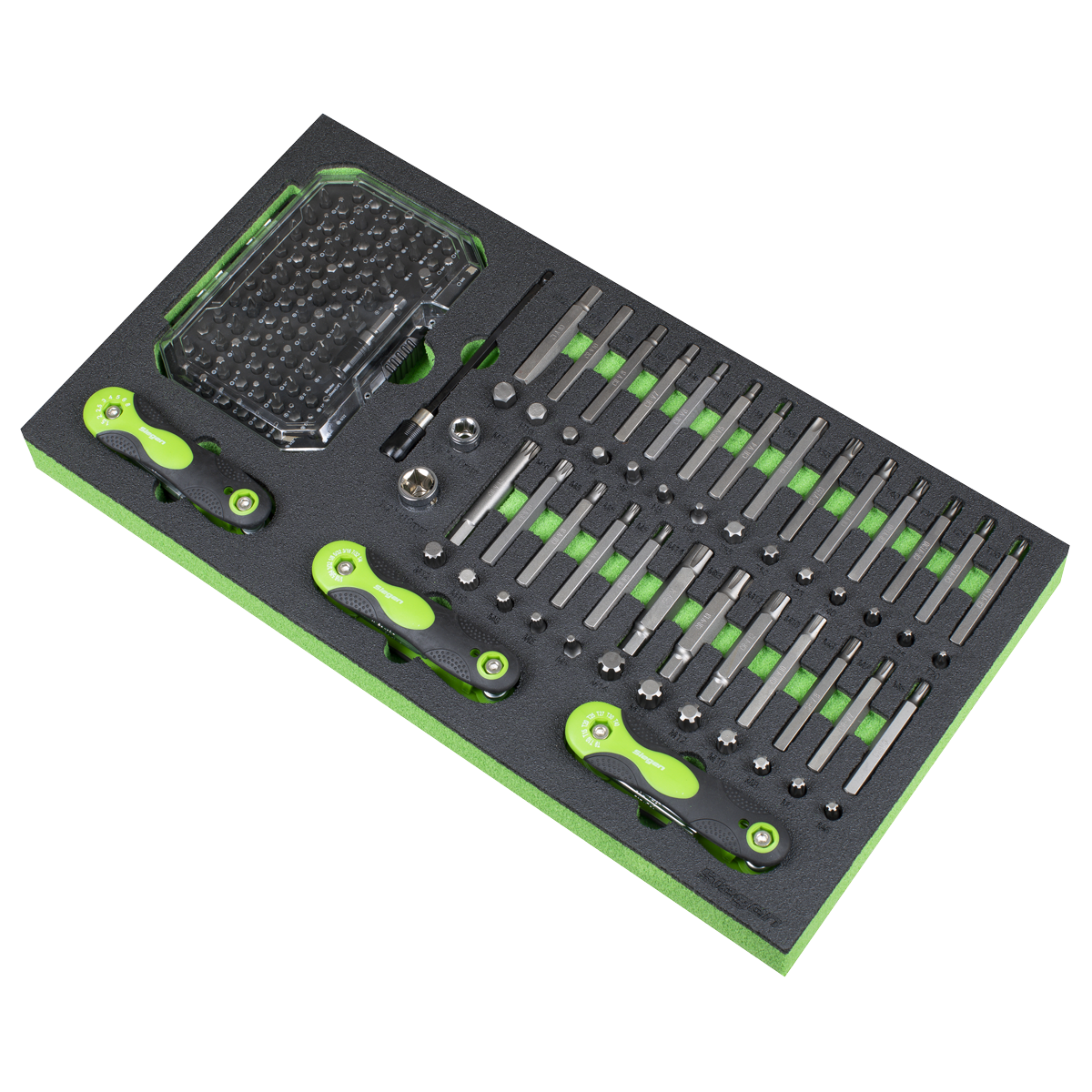 Sealey S01275 Siegen Specialised Bit Set & Folding Hex Keys with Tool Tray 170pc - additional view 2