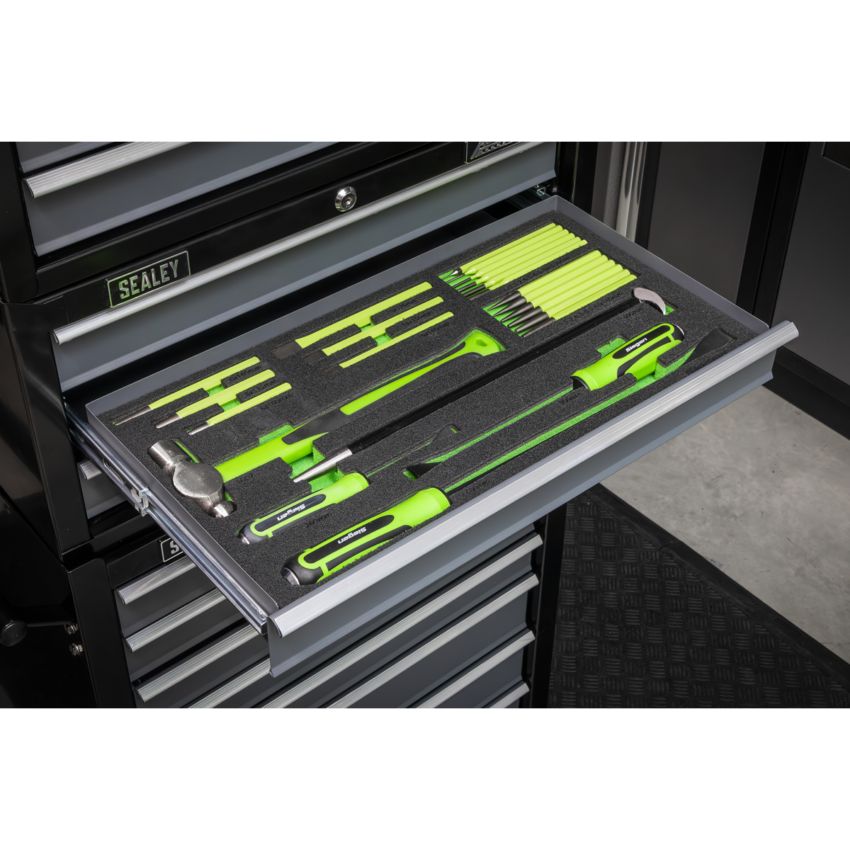 Sealey S01279 Siegen Pry Bar, Hammer & Punch Set with Tool Tray 23pc - additional view 8