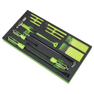 Sealey S01279 Siegen Pry Bar, Hammer & Punch Set with Tool Tray 23pc - additional view 2