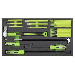Sealey S01279 Siegen Pry Bar, Hammer & Punch Set with Tool Tray 23pc - additional view 3