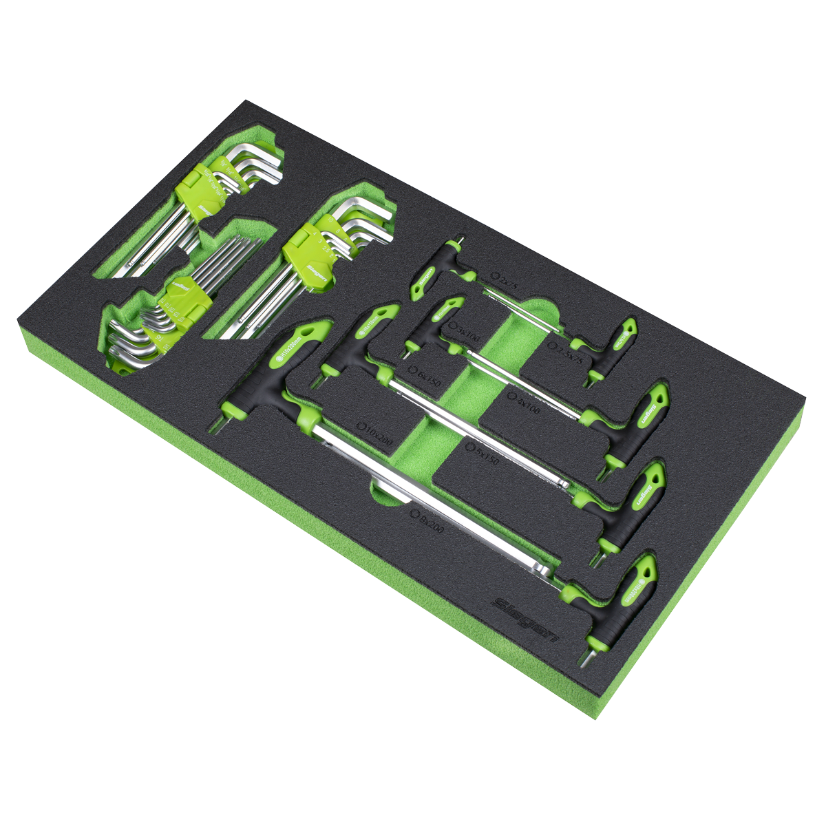 Sealey S01280 Siegen T-Handle & Standard Hex/TRX-Star* Key Set with Tool Tray 35pc - additional view 3