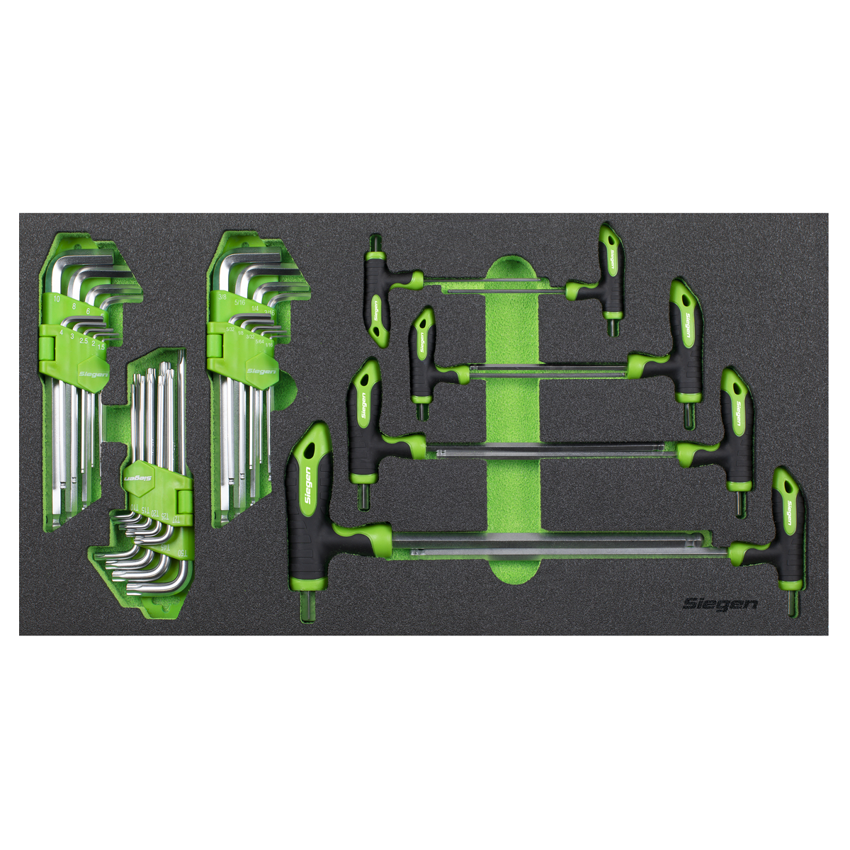 Sealey S01280 Siegen T-Handle & Standard Hex/TRX-Star* Key Set with Tool Tray 35pc - additional view 4