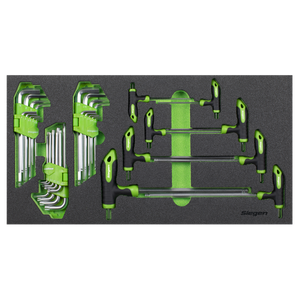 Sealey S01280 Siegen T-Handle & Standard Hex/TRX-Star* Key Set with Tool Tray 35pc - additional view 4