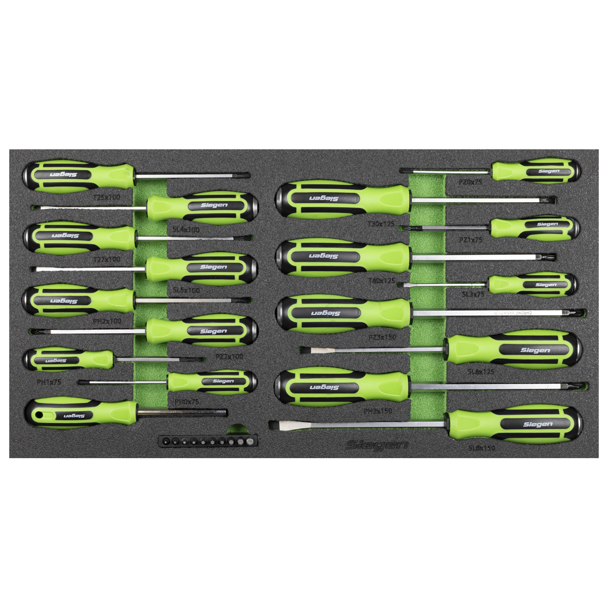 Sealey S01281 Siegen Hammer-Thru Screwdriver, Bit Driver & Bit Set with Tool Tray 28pc - additional view 5