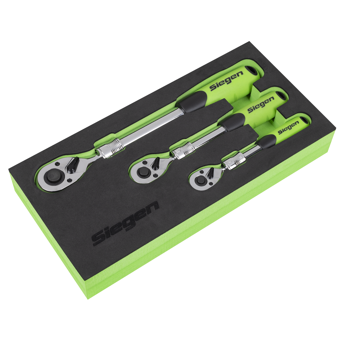Sealey S01285 Siegen Extendable Ratchet Wrench Set 3pc