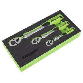 Sealey S01285 Siegen Extendable Ratchet Wrench Set 3pc