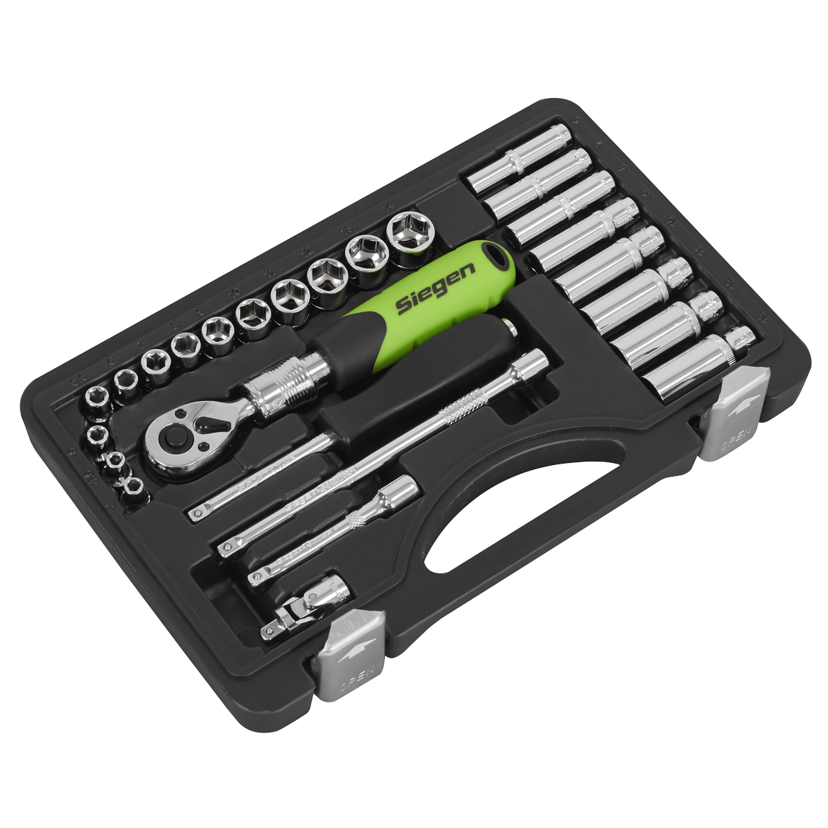 Sealey S01286 Siegen Extendable Ratchet Socket Set 1/4"Sq Drive 26pc - additional view 9