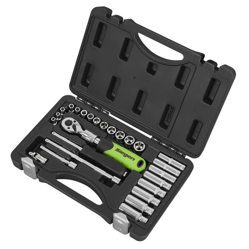 Sealey S01286 Siegen Extendable Ratchet Socket Set 1/4"Sq Drive 26pc - additional view 7