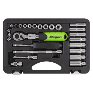 Sealey S01286 Siegen Extendable Ratchet Socket Set 1/4"Sq Drive 26pc - additional view 8