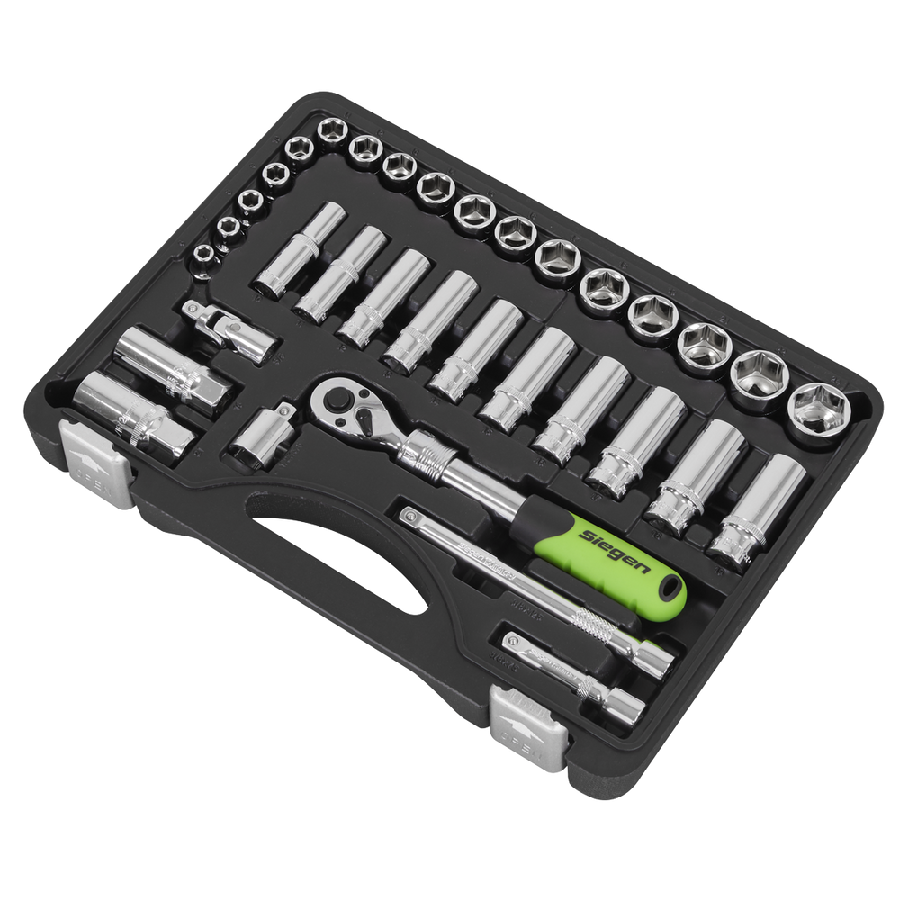 Sealey S01287 Siegen Extendable Ratchet Socket Set 3/8"Sq Drive 34pc - additional view 5