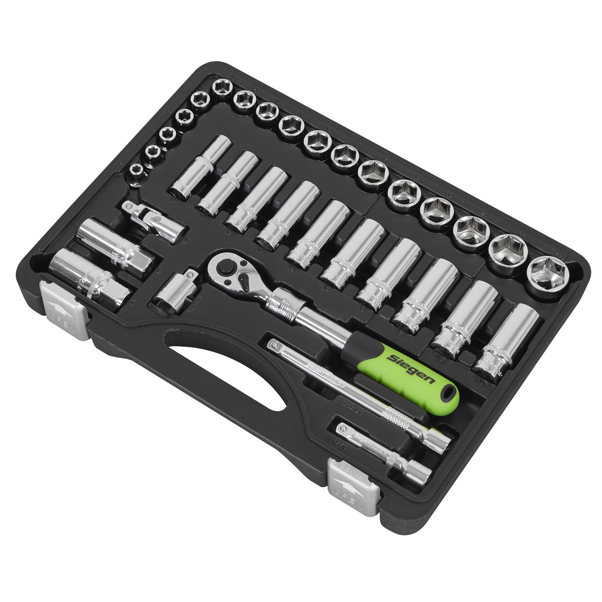 Sealey S01287 Siegen Extendable Ratchet Socket Set 3/8"Sq Drive 34pc - additional view 5