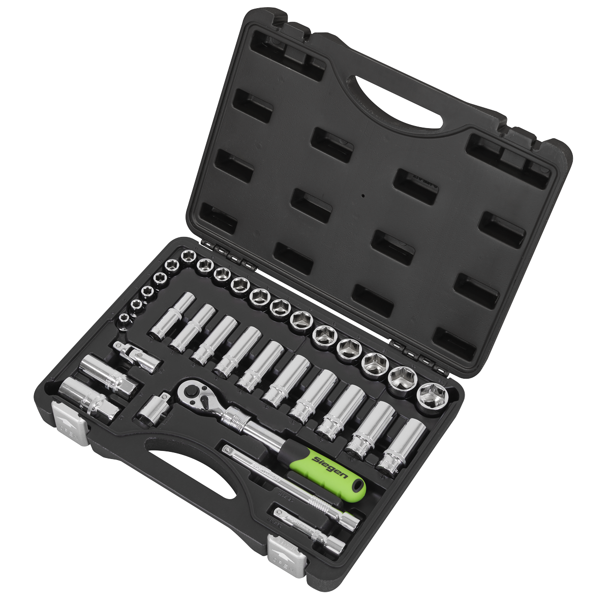 Sealey S01287 Siegen Extendable Ratchet Socket Set 3/8"Sq Drive 34pc - additional view 2