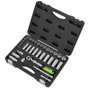 Sealey S01287 Siegen Extendable Ratchet Socket Set 3/8"Sq Drive 34pc - additional view 2