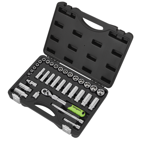 Sealey S01287 Siegen Extendable Ratchet Socket Set 3/8"Sq Drive 34pc - additional view 2