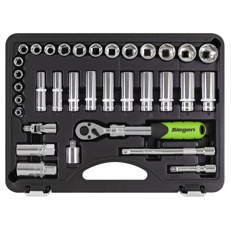 Sealey S01287 Siegen Extendable Ratchet Socket Set 3/8"Sq Drive 34pc - additional view 3