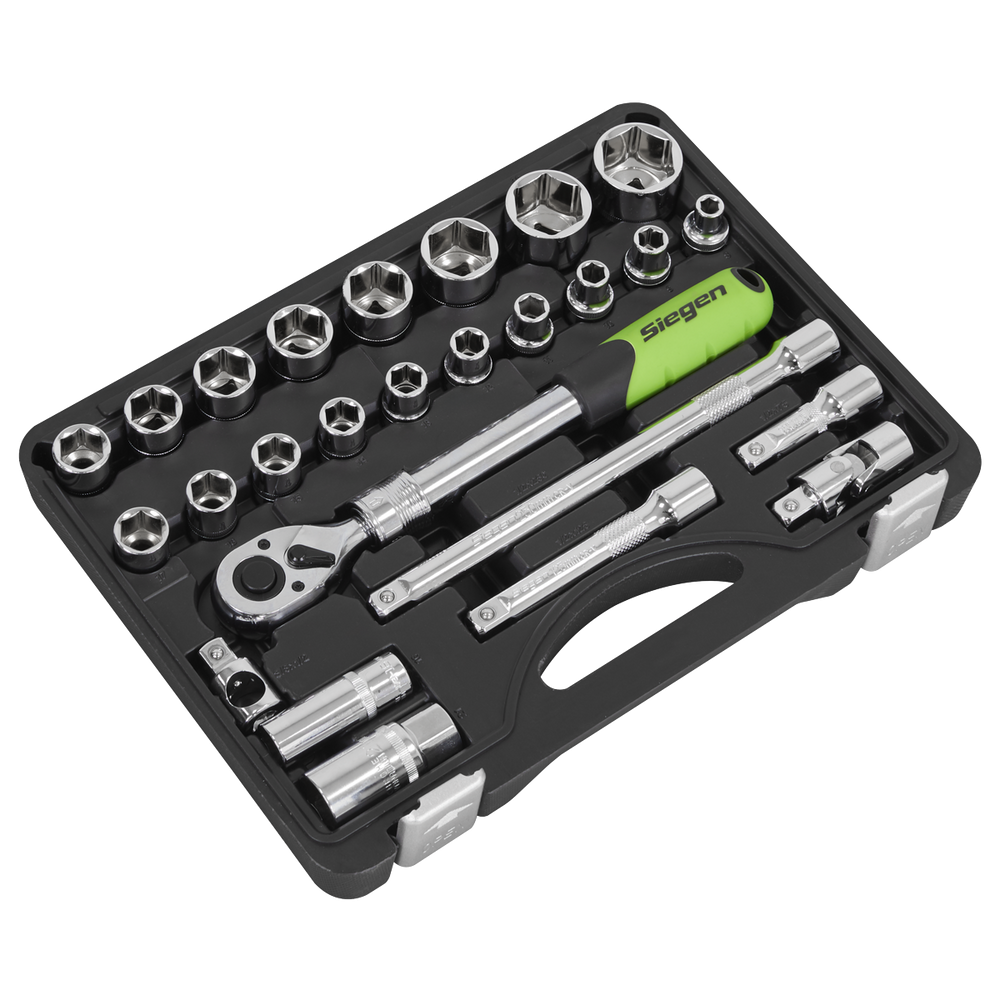 Sealey S01288 Siegen Extendable Ratchet Socket Set 1/2"Sq Drive 26pc - additional view 4