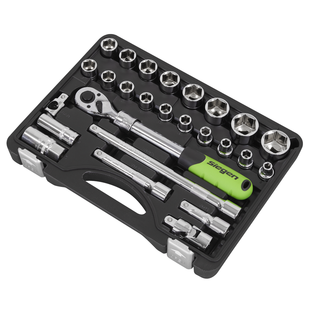 Sealey S01288 Siegen Extendable Ratchet Socket Set 1/2"Sq Drive 26pc - additional view 10