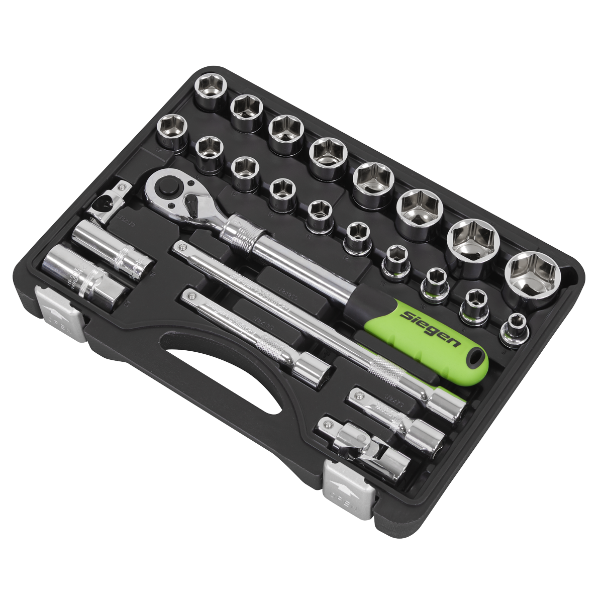 Sealey S01288 Siegen Extendable Ratchet Socket Set 1/2"Sq Drive 26pc - additional view 10