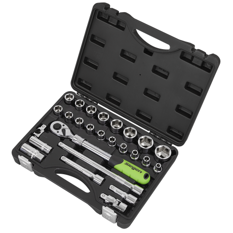 Sealey S01288 Siegen Extendable Ratchet Socket Set 1/2"Sq Drive 26pc - additional view 2