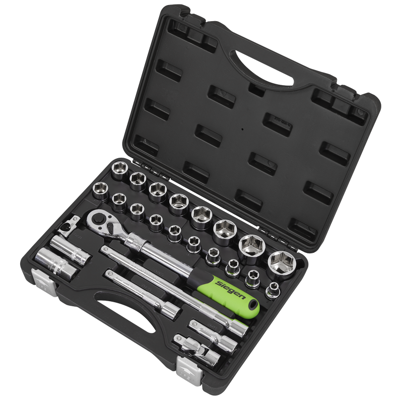 Sealey S01288 Siegen Extendable Ratchet Socket Set 1/2"Sq Drive 26pc - additional view 2