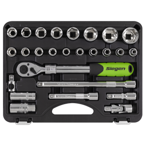 Sealey S01288 Siegen Extendable Ratchet Socket Set 1/2"Sq Drive 26pc - additional view 3