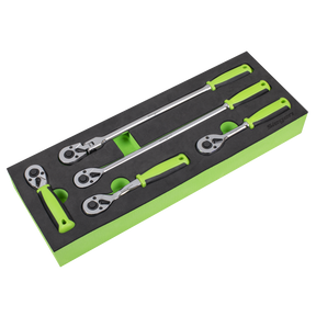 Sealey S01290 Ratchet Wrench Set 1/4"Sq 5pc Drive Flip Reverse