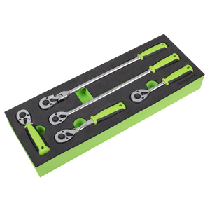 Sealey S01290 Ratchet Wrench Set 1/4"Sq 5pc Drive Flip Reverse