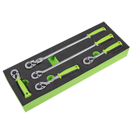 Sealey S01290 Ratchet Wrench Set 1/4"Sq 5pc Drive Flip Reverse