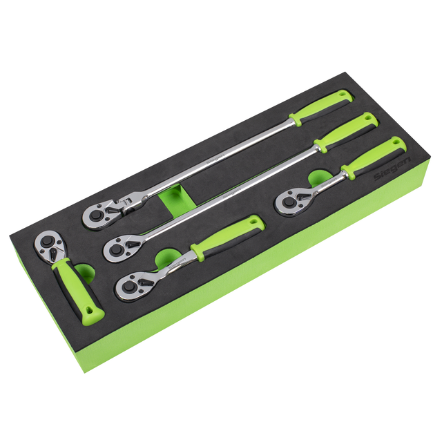 Sealey S01290 Ratchet Wrench Set 1/4"Sq 5pc Drive Flip Reverse