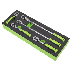 Sealey S01290 Ratchet Wrench Set 1/4"Sq 5pc Drive Flip Reverse - additional view 6