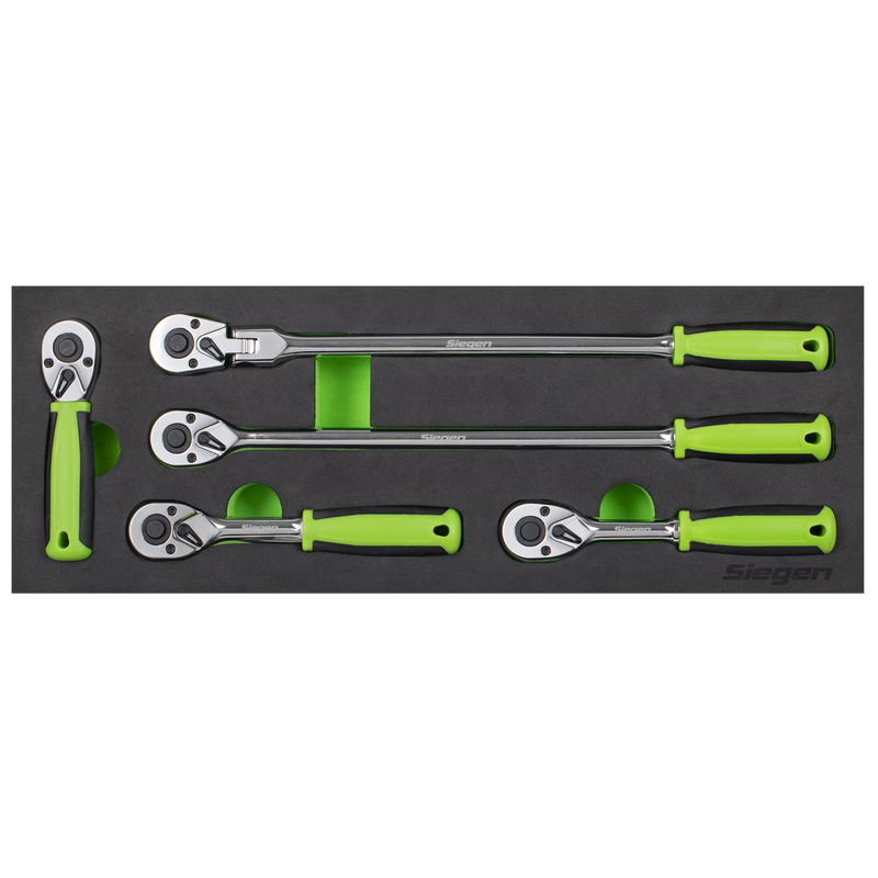 Sealey S01290 Ratchet Wrench Set 1/4"Sq 5pc Drive Flip Reverse - additional view 3