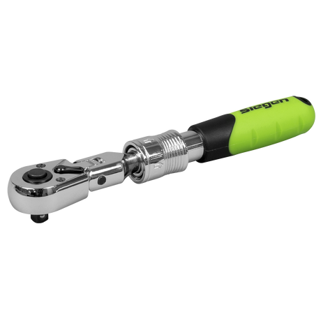 Sealey S01294 Siegen Extendable Flexi-Head Ratchet Wrench 1/4"Sq Drive - additional view 2