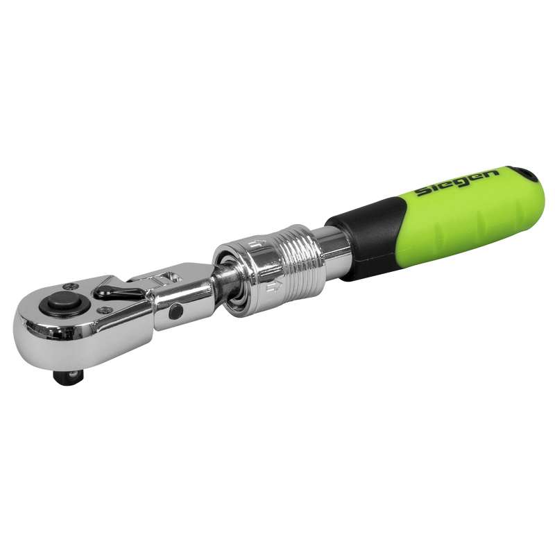 Sealey S01294 Siegen Extendable Flexi-Head Ratchet Wrench 1/4"Sq Drive - additional view 2