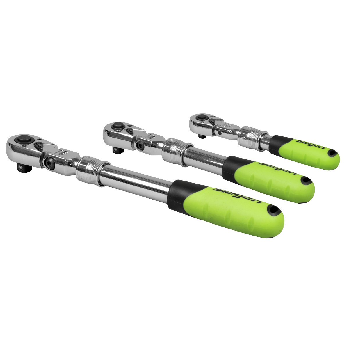 Sealey S01297 Siegen Extendable Flexi-Head Ratchet Wrench Set 3pc - additional view 6