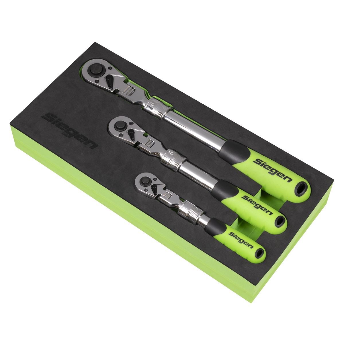 Sealey S01297 Siegen Extendable Flexi-Head Ratchet Wrench Set 3pc - additional view 3