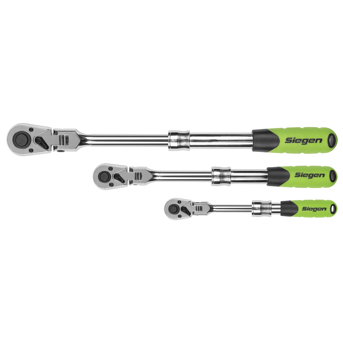 Sealey S01297 Siegen Extendable Flexi-Head Ratchet Wrench Set 3pc - additional view 7