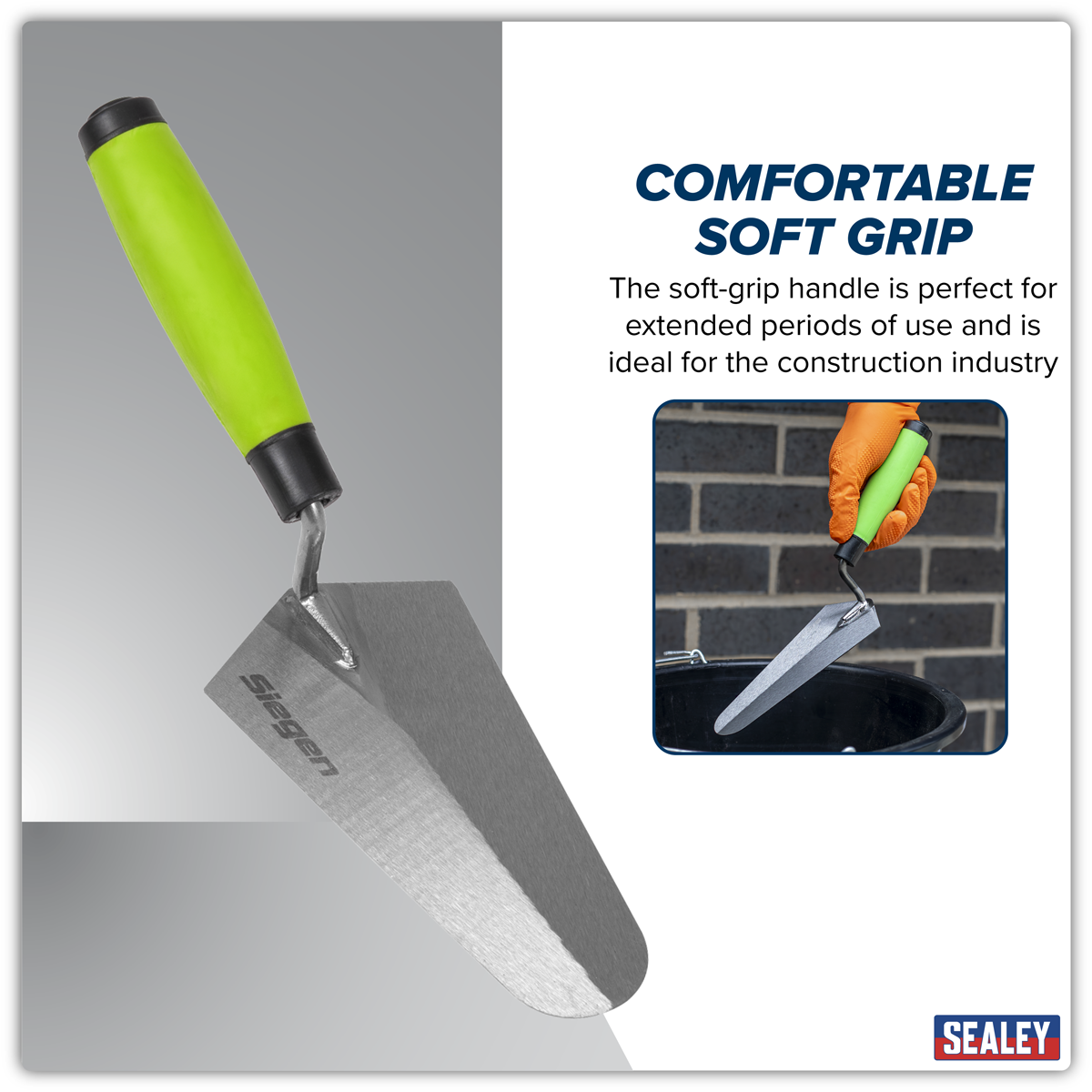 Sealey S01303 Siegen Gauging Trowel with Soft Grip Handle 175mm - additional view 3