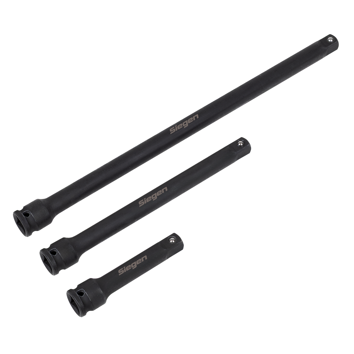 Sealey S01321 Siegen Impact Extension Bar Set 3/8"Sq Drive 3pc