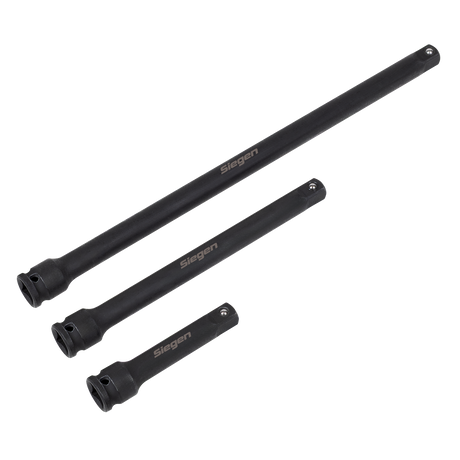 Sealey S01321 Siegen Impact Extension Bar Set 3/8"Sq Drive 3pc