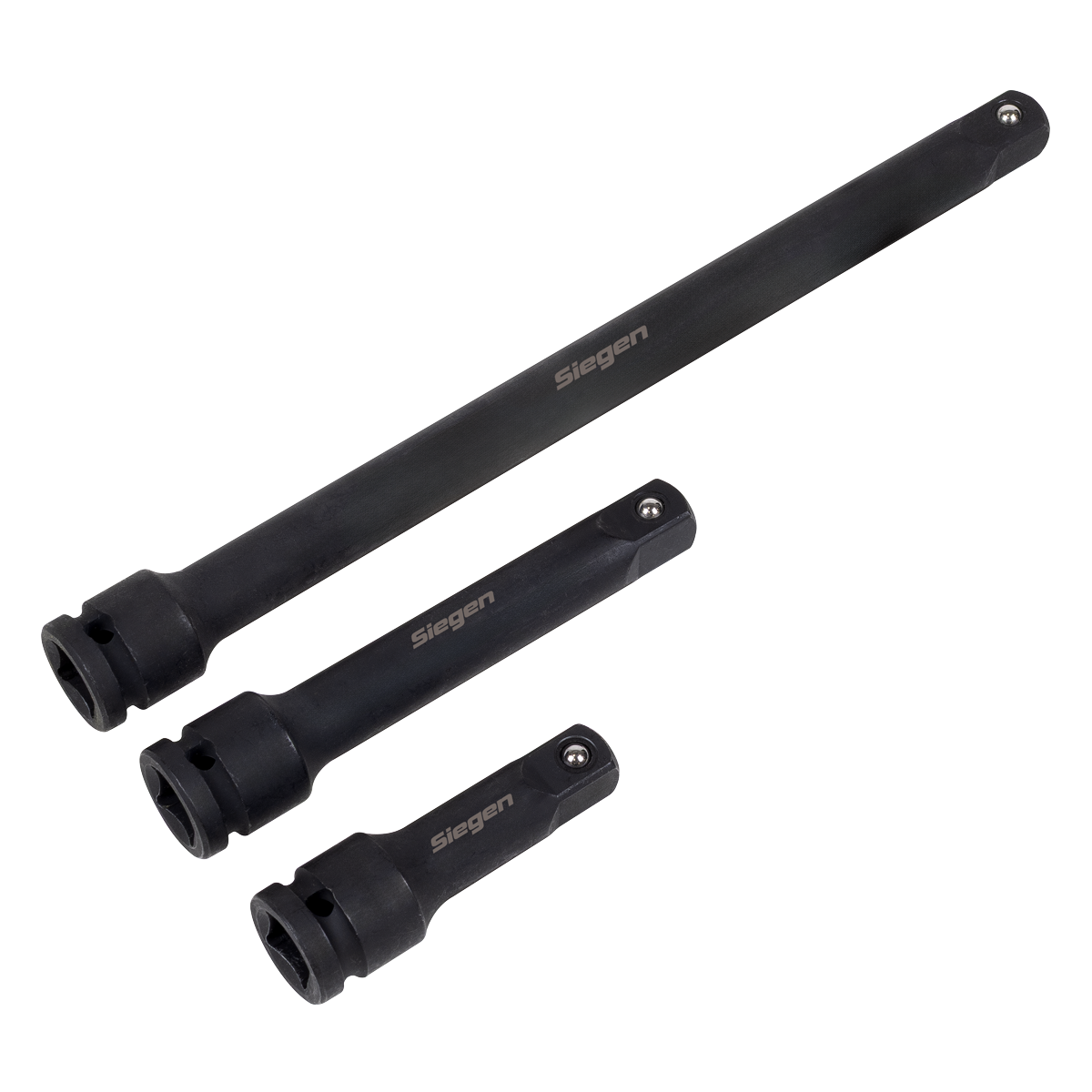 Sealey S01322 Siegen Impact Extension Bar Set 1/2"Sq Drive 3pc