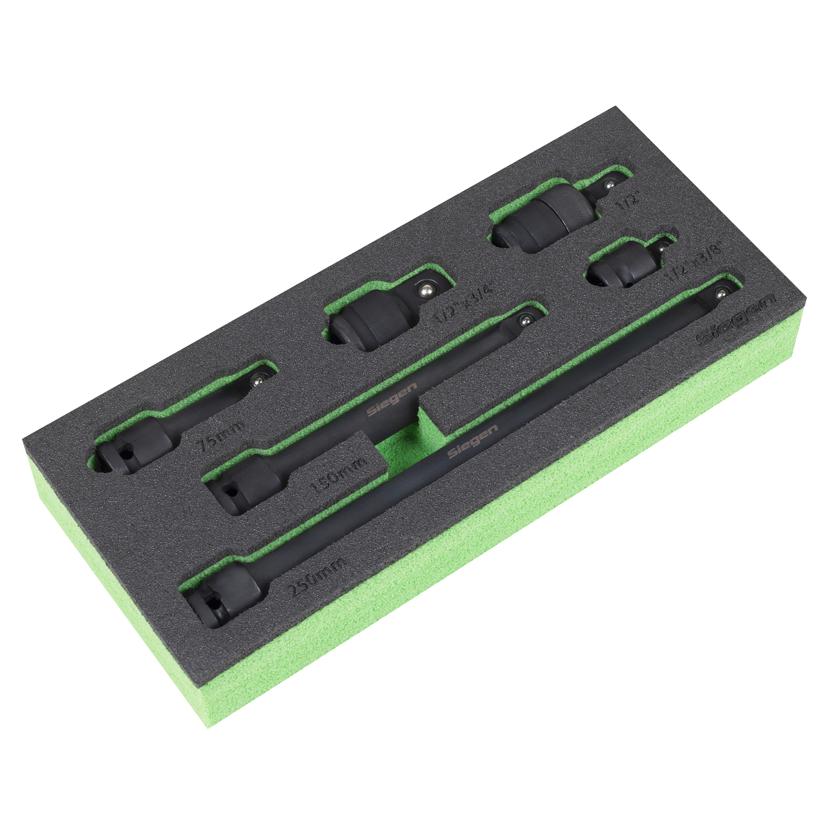 Sealey S01323 Siegen Impact Adaptor & Extension Bar Set 1/2"Sq Drive 6pc