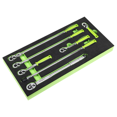 Sealey S01325 Siegen Ratchet Wrench, Breaker Bar & Torque Wrench Set 3/8"Sq Drive 7pc