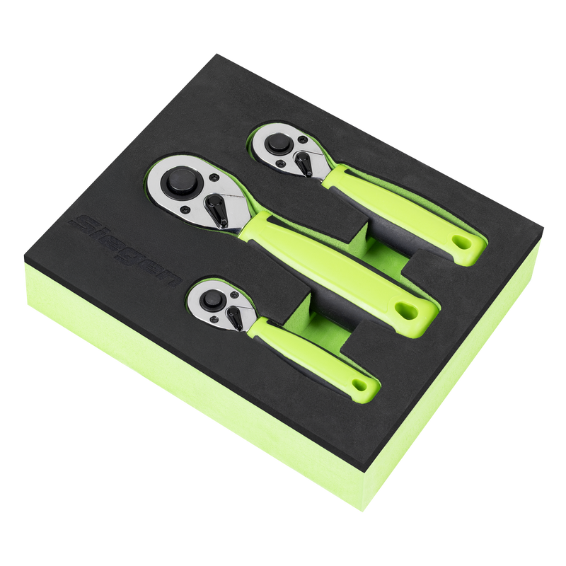 Sealey S01330 Stubby Ratchet Wrench Set 3pc - additional view 6