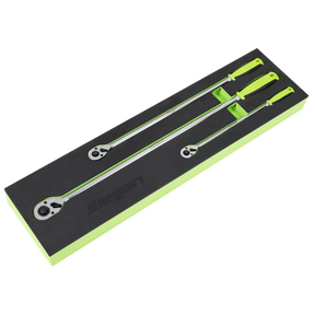 Sealey S01332 Extra-Long Ratchet Wrench Set 3pc