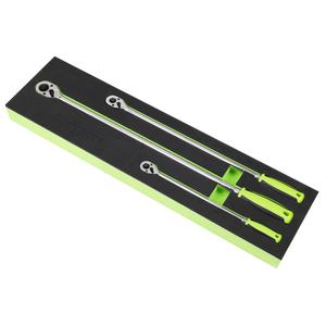 Sealey S01332 Extra-Long Ratchet Wrench Set 3pc - additional view 2