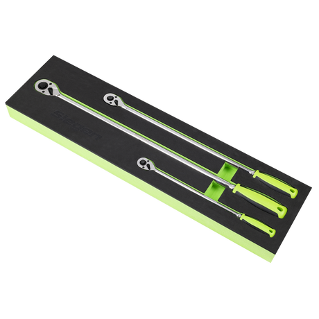 Sealey S01332 Extra-Long Ratchet Wrench Set 3pc - additional view 2