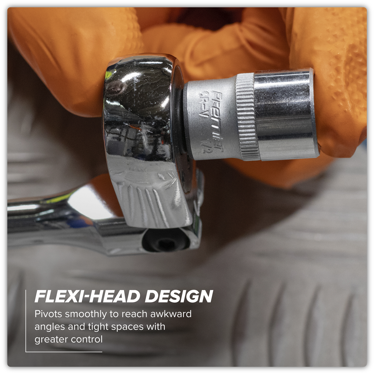 Sealey S01333 Extra-Long Flexi-Head Ratchet Wrench Set 3pc - additional view 6