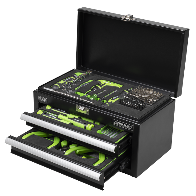 Sealey S01335 Siegen Mini Toolbox 2 Drawer with 111pc Tool Kit