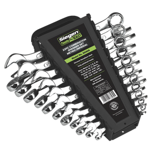 Sealey S0404 Siegen Metric/Imperial Combination Spanner Set 22pc