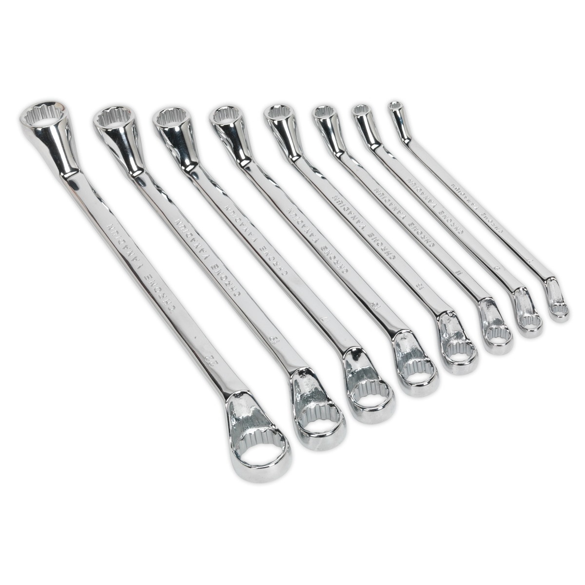 Sealey S0405 Siegen Deep Offset Ring Spanner Set 8pc
